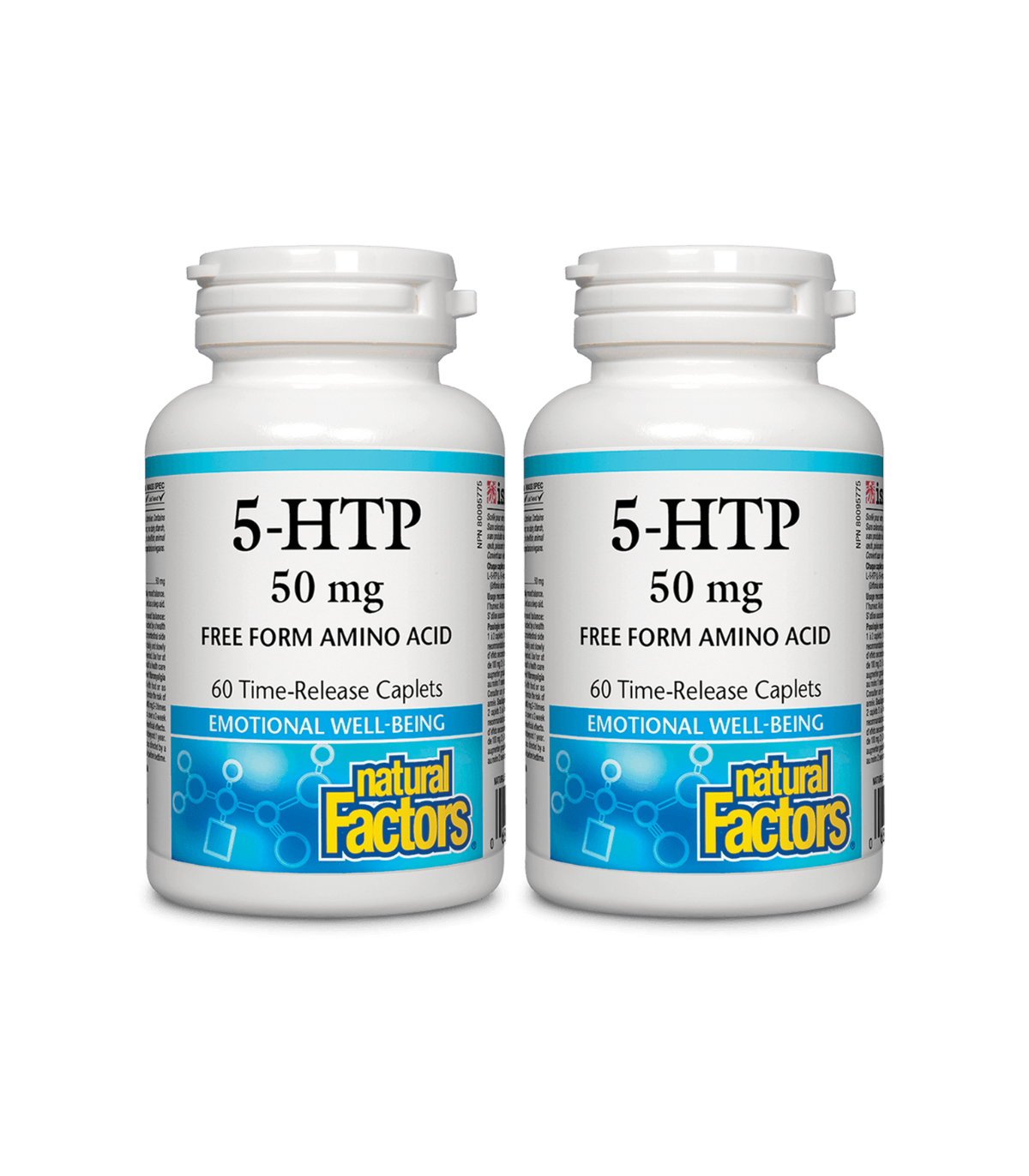 Natural Factors 5-HTP 50 mg,  60 Time-Release Caplets | Unbeatable Prices, Daily Deals | VITASHOP