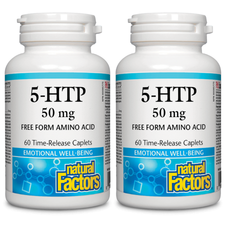 Natural Factors 5-HTP 50 mg,  60 Time-Release Caplets | Unbeatable Prices, Daily Deals | VITASHOP