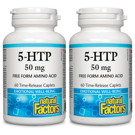 Natural Factors 내추럴 팩터스 5-HTP 50 mg, 60 시간 방출 캐플릿 | 매일 업데이트되는 특가 상품 | VITASHOP