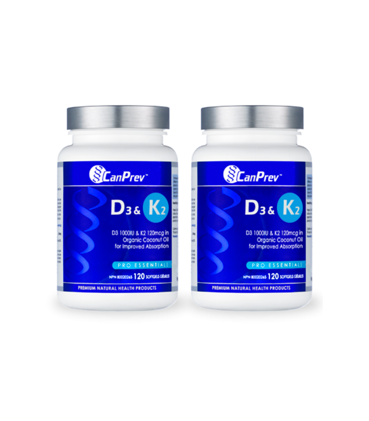 CanPrev D3 & K2 Organic Coconut Oil 120 softgels | Unbeatable Prices, Daily Deals | VITASHOP