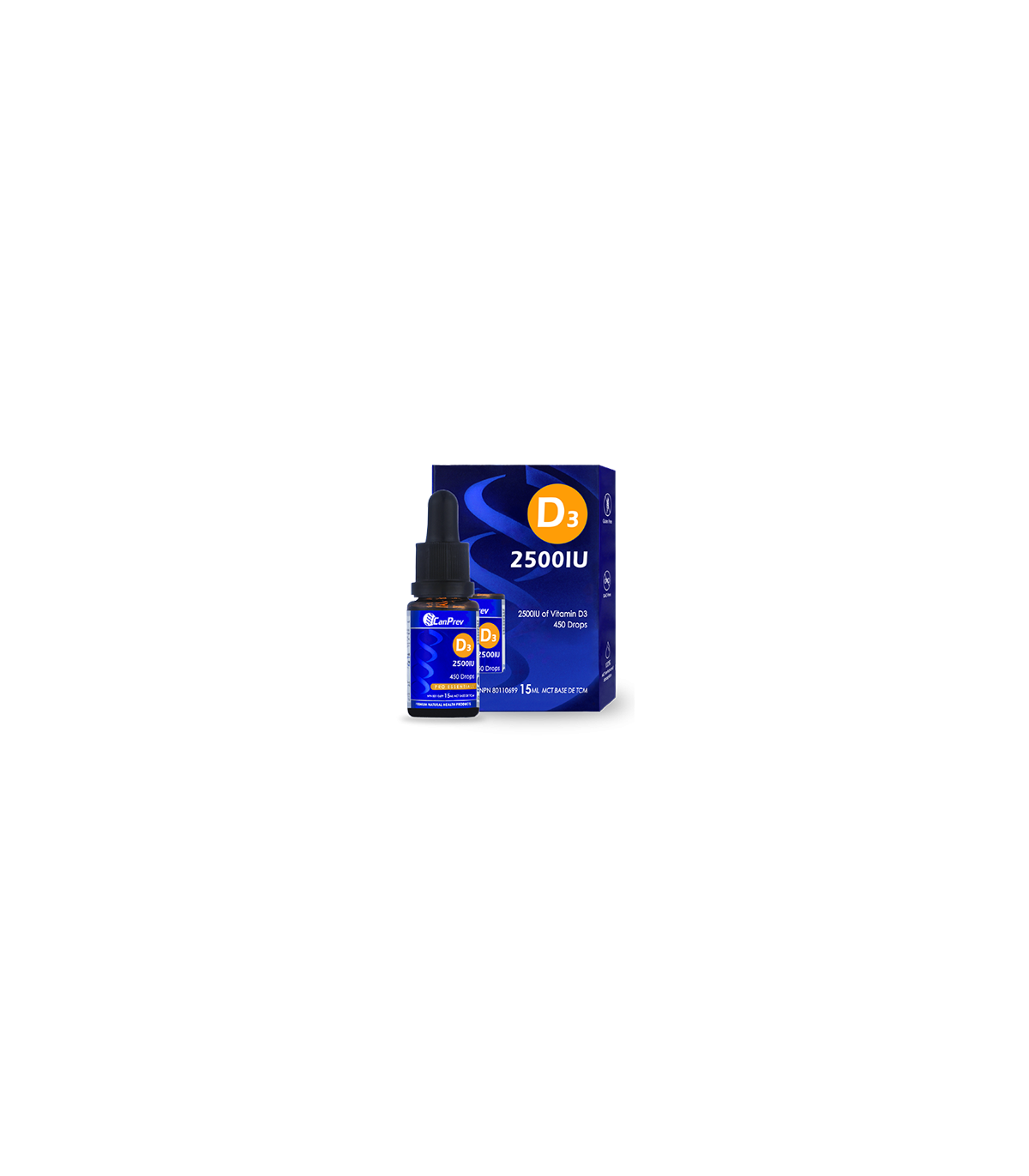 D3 Drops 2500IU MCT Base 15 ml | Safest & Easiest Shopping Vitamins Online | VITASHOP