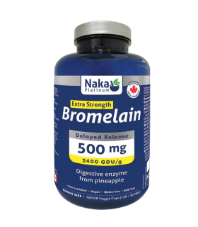 Naka Platinum Extra Strength Bromelain 500mg, 150 Veggie Caps
