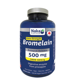 Naka Platinum 特强菠萝蛋白酶 500 毫克，150 粒素食胶囊