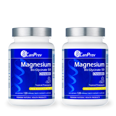 CanPrev Magnesium Bis-Glycinate 50 Chewable Tropical Pineapple 120 Tablets | Unbeatable Prices, Daily Deals | VITASHOP