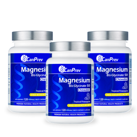 CanPrev Magnesium Bis-Glycinate 50 Chewable Tropical Pineapple 120 Tablets | Unbeatable Prices, Daily Deals | VITASHOP