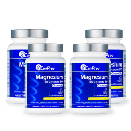 CanPrev Magnesium Bis-Glycinate 50 Chewable Tropical Pineapple 120 Tablets | Unbeatable Prices, Daily Deals | VITASHOP