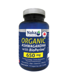 Organic Ashwagandha with BioPerine 650 mg, 75 Caps