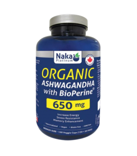 Naka Platinum Ashwagandha with BioPerine, 150 Capsules