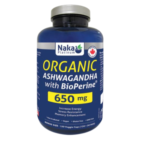 Naka Platine Ashwagandha avec BioPerine, 150 Capsules