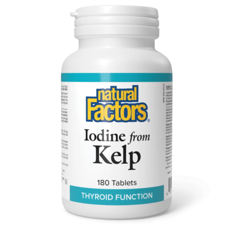 Natural Factors Iodine de Kelp 180 Tablettes