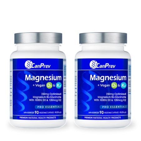 CanPrev Magnesium + Vegan D3 K2 90 Vegi Capsules | Unbeatable Prices, Daily Deals | VITASHOP