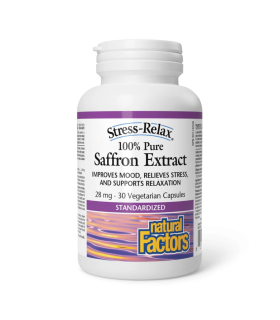 Natural Factors Saffron 추출물 100% 순수한 28 mg 30 Vegi 모자