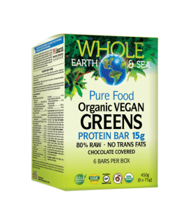 Whole Earth & Sea Barre Protéinée Vegan Greens Bio 15 g