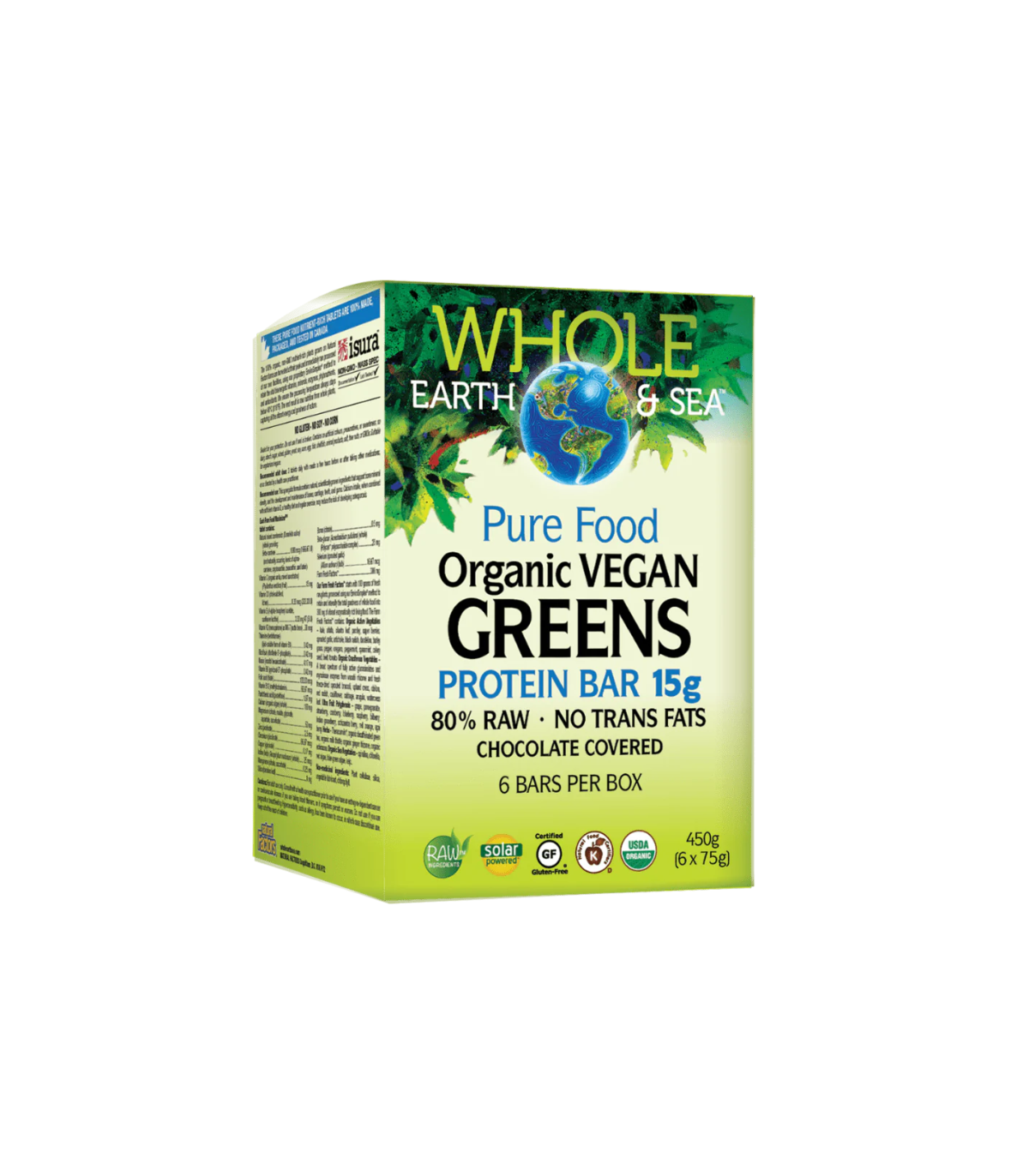 Whole Earth & Sea Organic Vegan Greens Protein Bar 15 g