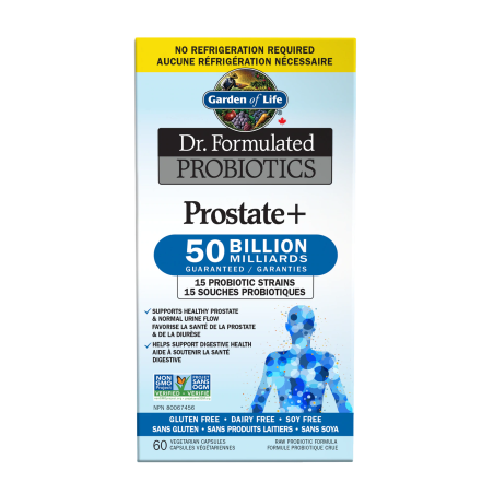 Garden of Life 가든 오브 라이프 Dr. Formulated Probiotics Prostate+ 500억 Shelf Stable 60 식물성 캡슐 | 매일 업데이트되는 특가 상품 | VITASHOP