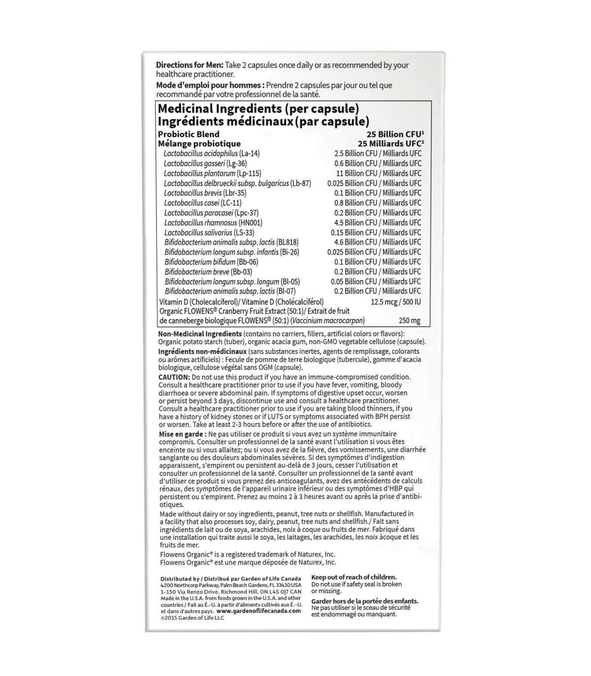 Garden of Life Dr. Formulated Probiotics Prostate+ 50Billion Shelf Stable 60 Vegi Capsules | 每天不同折扣, 全网最低价格 | 种类齐全的保健品店铺 VITASHO