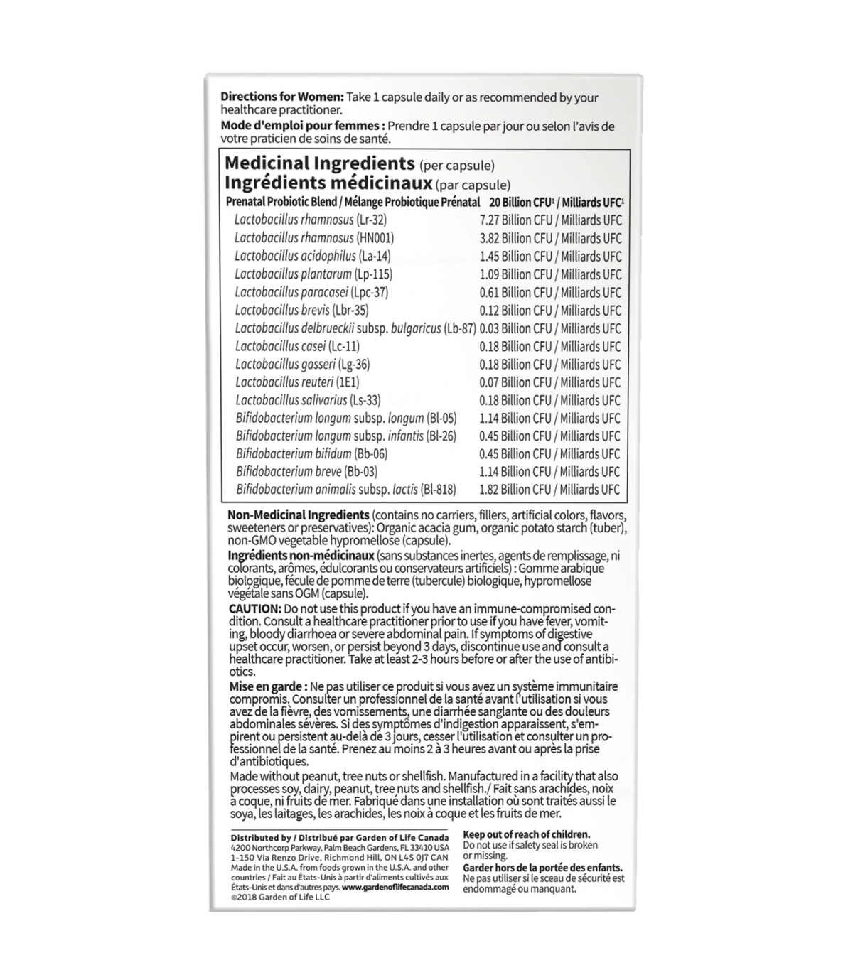 Garden of Life Dr. Formulated Probiotics Once Daily Prenatal Shelf Stable 30 Vegi Capsules | Unbeatable Prices, Daily Deals | VI