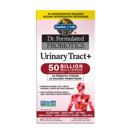 Garden of Life 가든 오브 라이프 Dr. Formulated Probiotics Urinary Tract+ 50Billion Shelf Stable 60 식물성 캡슐 | 매일 업데이트되는 특가 상품 | VITASHOP