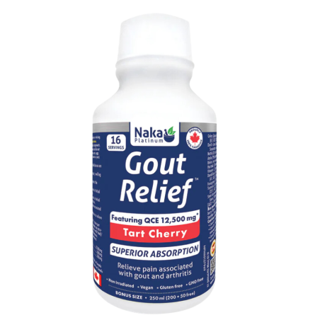 Naka Platinum Gout Relief Featuring QCE 12,500 mg Tart Cherry