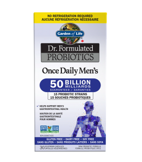 Garden of Life 가든 오브 라이프 Dr. Formulated Probiotics 1일 1회 남성 500억 선반 안정성 베지 캡슐 30개 | 매일 업데이트되는 특가 상품 | VITASHOP