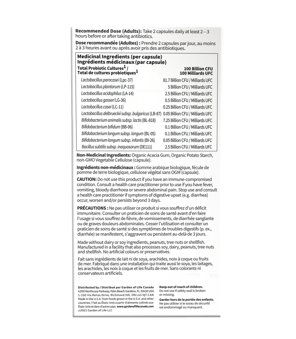 Garden of Life Dr. Formulated Probiotics Restore 200Billion Shelf Stable 28 Vegi Capsules | 每天不同折扣, 全网最低价格 | 种类齐全的保健品店铺 VITASHOP