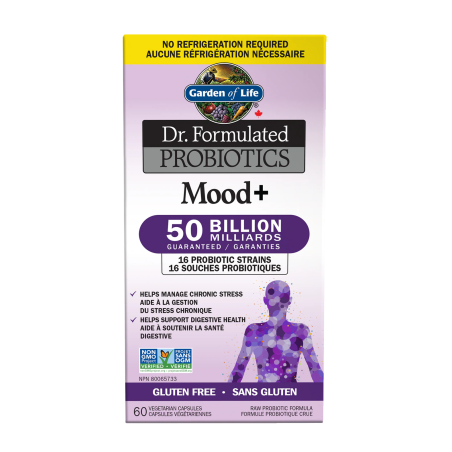 Garden of Life 가든 오브 라이프 Dr. Formulated Probiotics Mood+ 50Billion Shelf Stable 60 식물성 캡슐 | 매일 업데이트되는 특가 상품 | VITASHOP