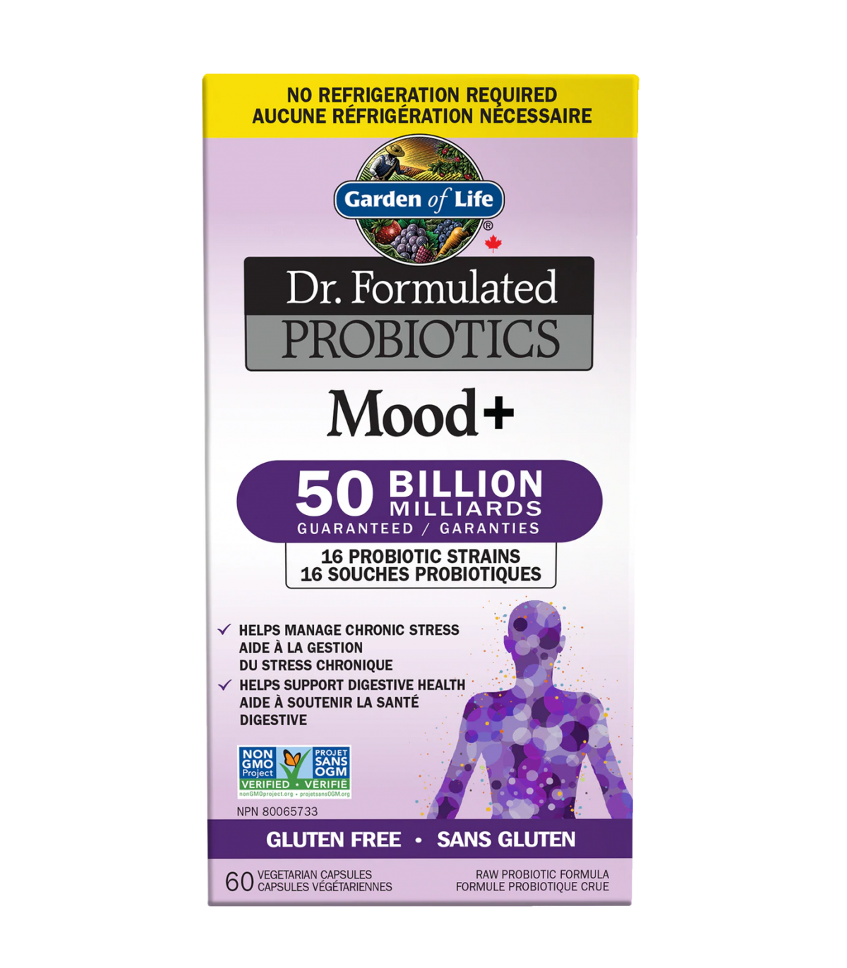 Garden of Life 가든 오브 라이프 Dr. Formulated Probiotics Mood+ 50Billion Shelf Stable 60 식물성 캡슐 | 매일 업데이트되는 특가 상품 | VITASHOP