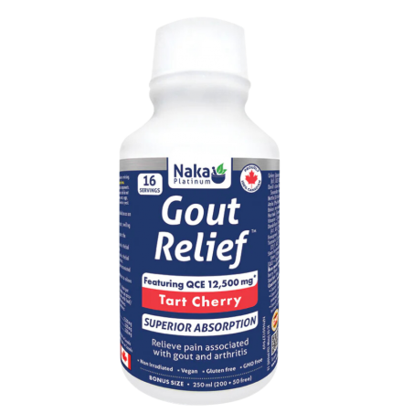 Naka Platinum Gout Relief Featurin gQCE 12 500 mg Tart Cherry