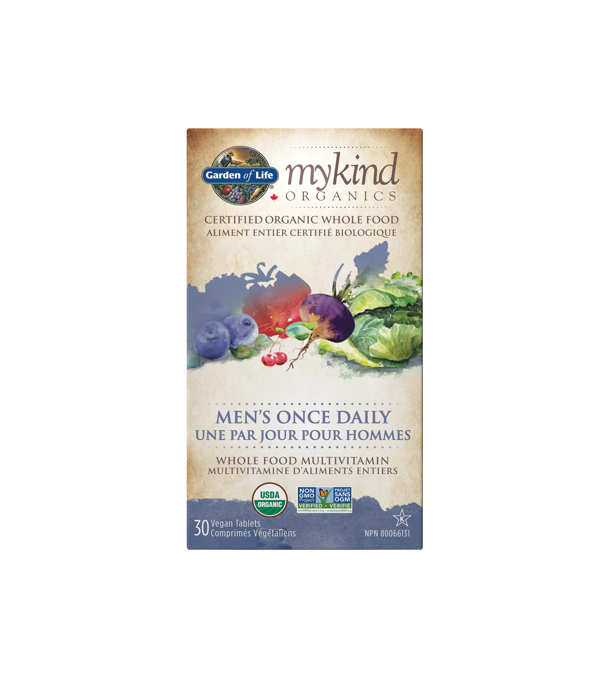 Garden of Life Mykind Organics Multivitamin Men's Once Daily 30 Vegi Tablet | Unbeatable Prices, Daily Deals | VITASHOP