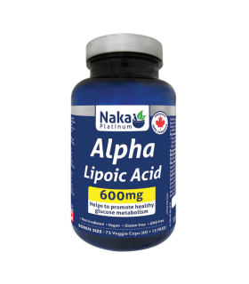 Naka Platinum Alpha Lipoic Acid 600 mg 75 Capsules de légumes