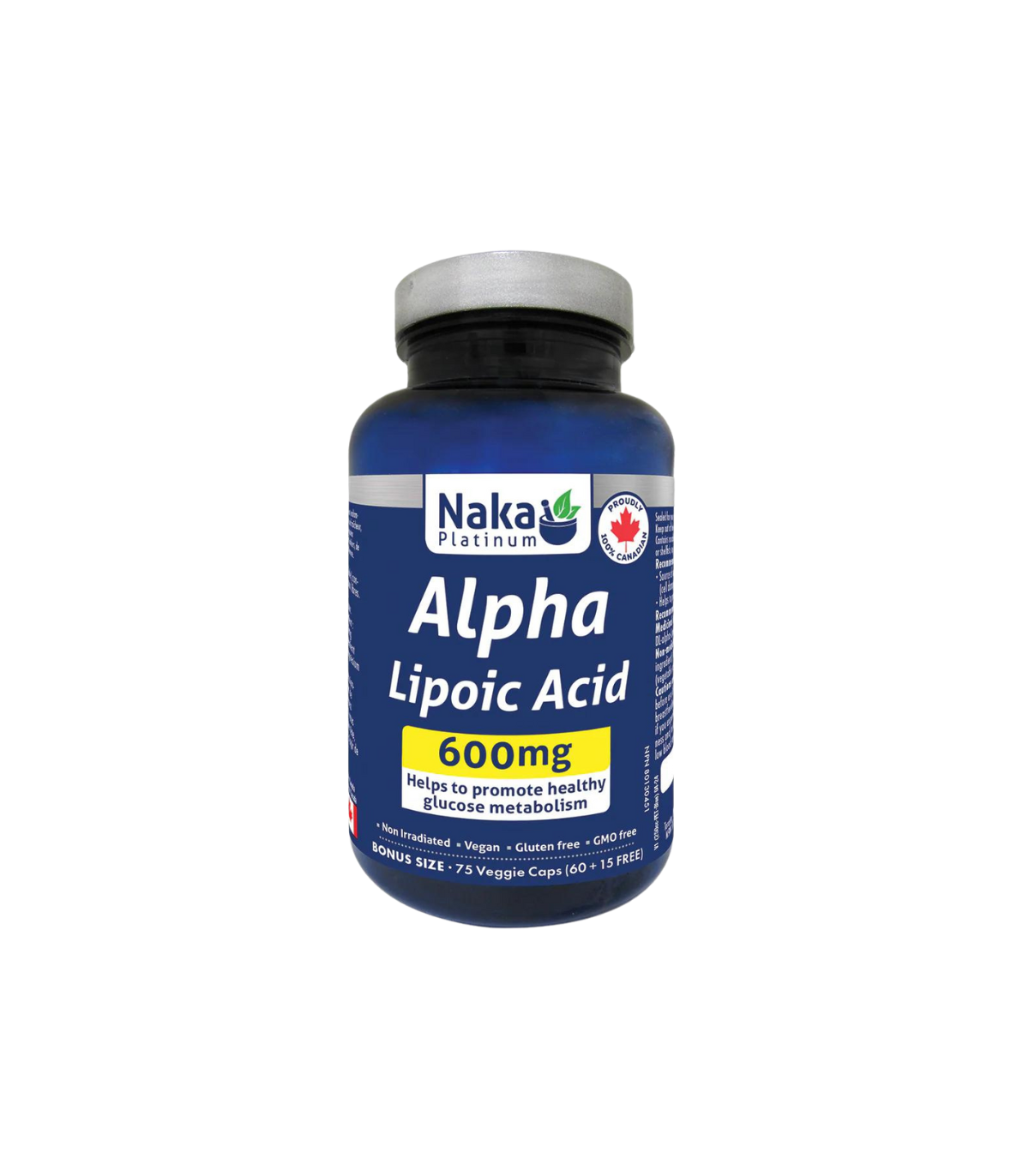 Naka Platinum Alpha Lipoic Acid 600 mg 75 Veggie Capsules