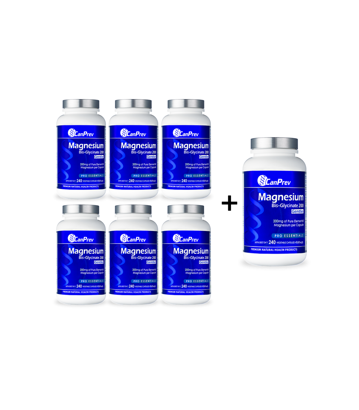 Magnesium Bis-Glycinate 200 Gentle 240 Vegi Capsules | Safest & Easiest Shopping Vitamins Online | VITASHOP