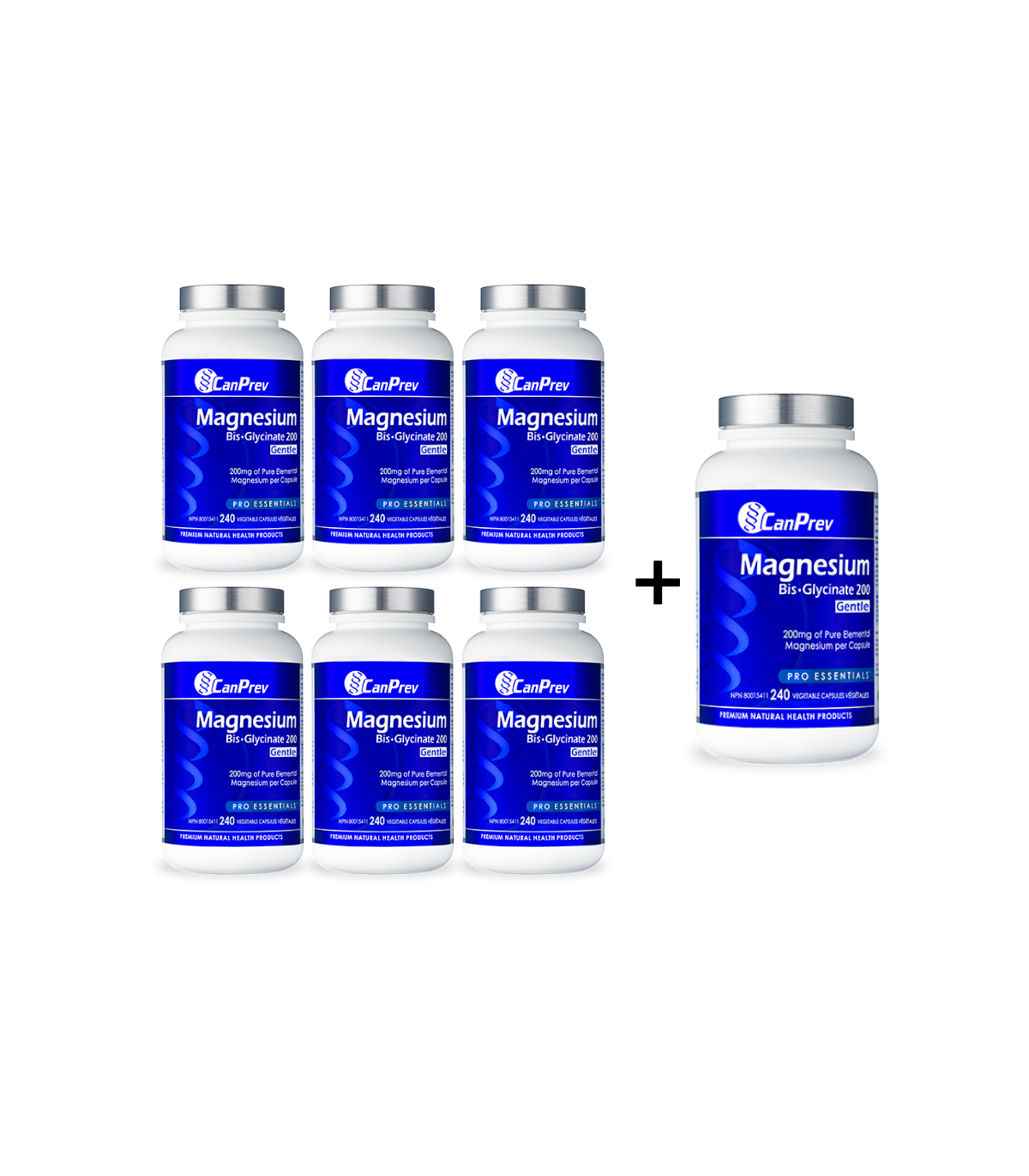 CanPrev 캔프레브 마그네슘 비스-글리시네이트 200 젠틀 240 식물성 캡슐 | 매일 업데이트되는 특가 상품 | VITASHOP