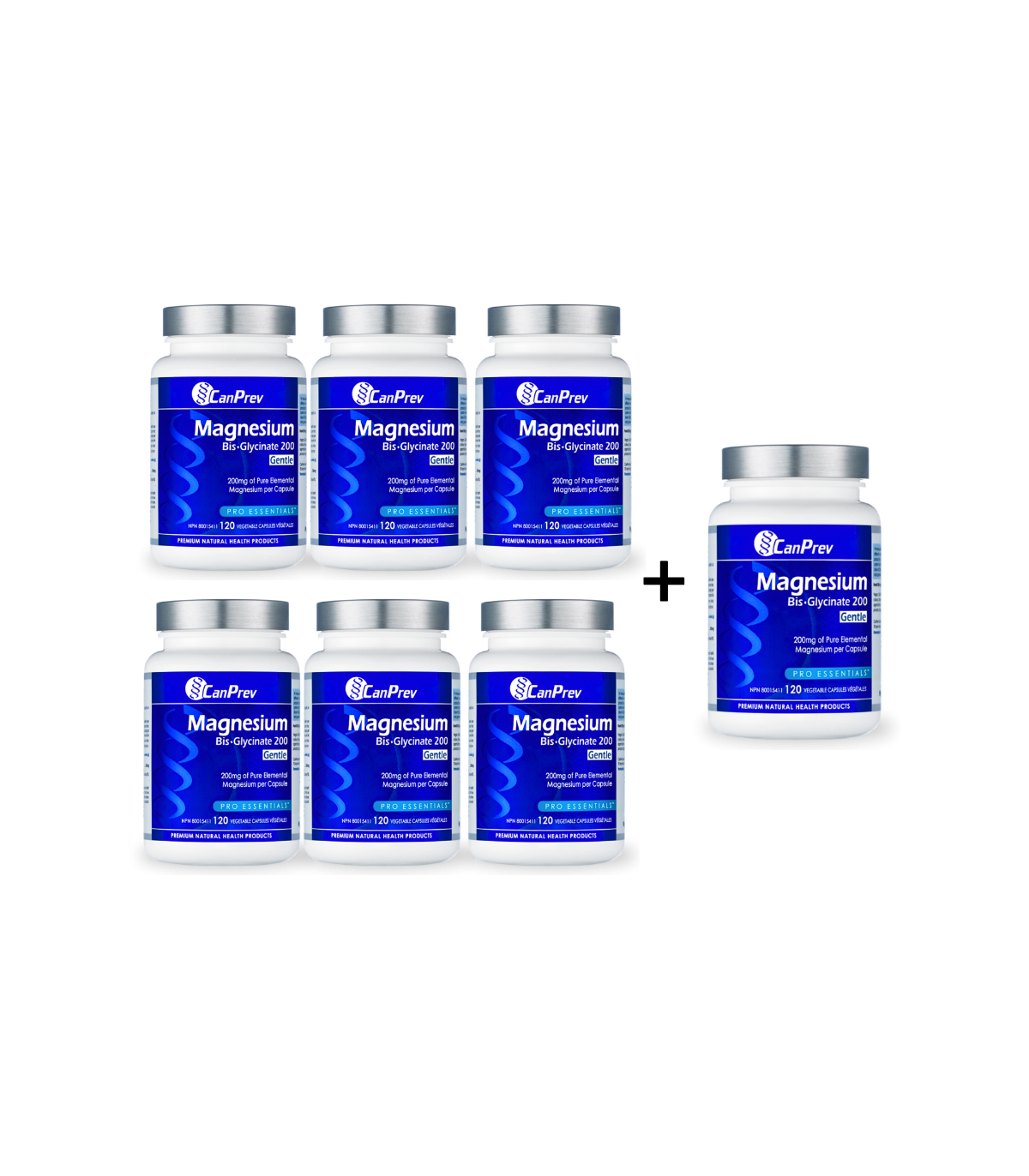 Magnesium Bis-Glycinate 200 Gentle 120 Vegi Capsules | Safest & Easiest Shopping Vitamins Online | VITASHOP