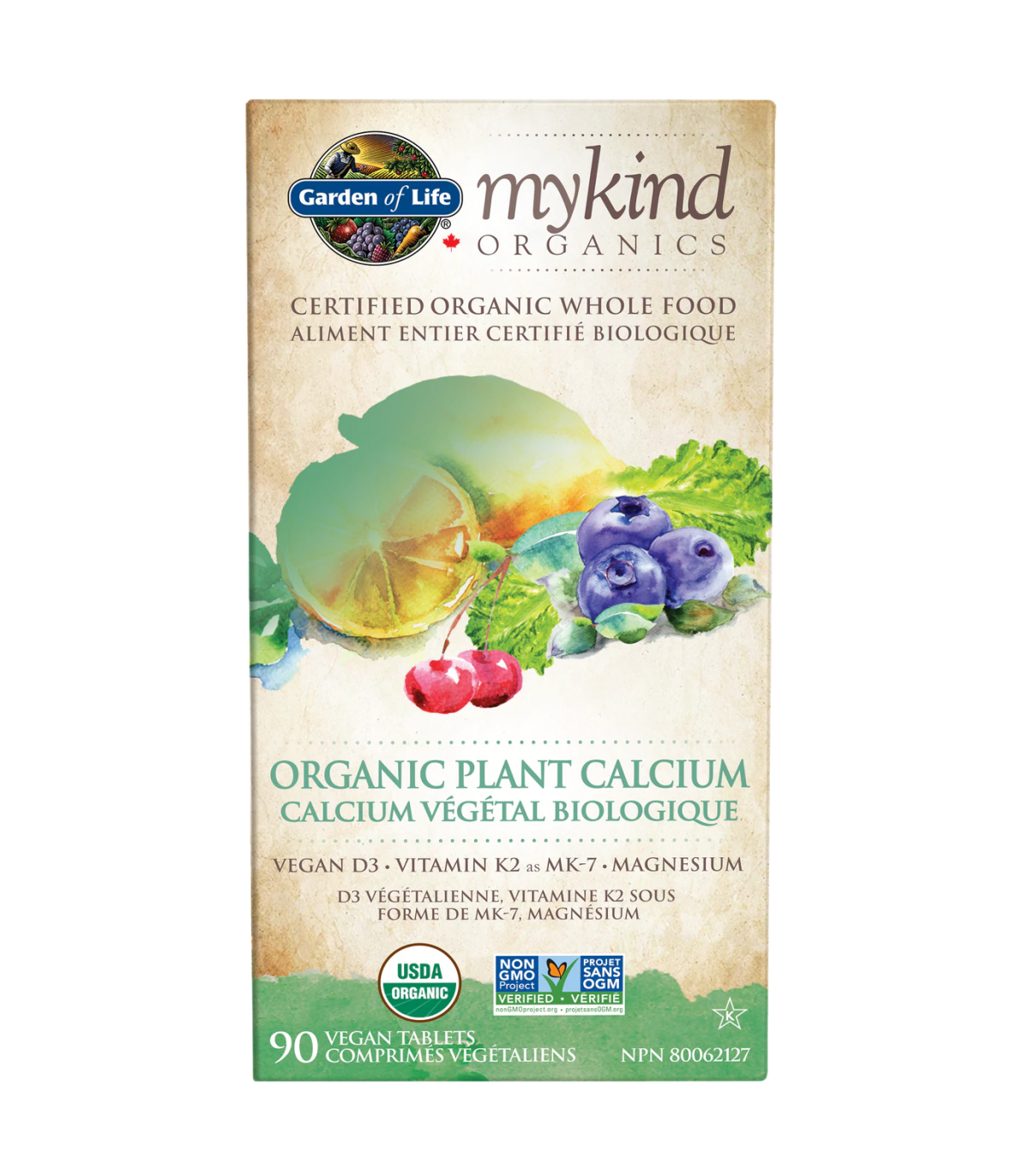 Garden of Life Mykind Organics 有机植物钙片(90 片) | 每天不同折扣, 全网最低价格 | 种类齐全的保健品店铺 VITASHOP, 只有你想不到, 没有你买不到 !