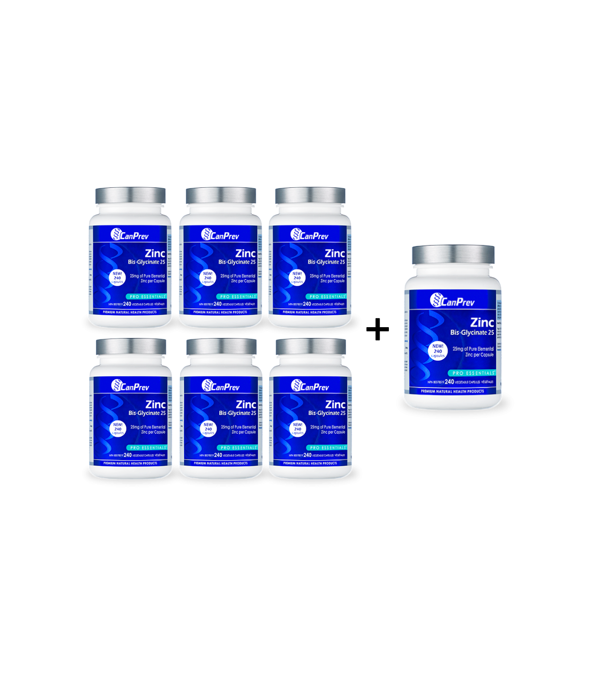 CanPrev Zinc Bis-Glycinate 25 240 Vegi Capsules | 每天不同折扣, 全网最低价格 | 种类齐全的保健品店铺 VITASHOP, 只有你想不到, 没有你买不到 !