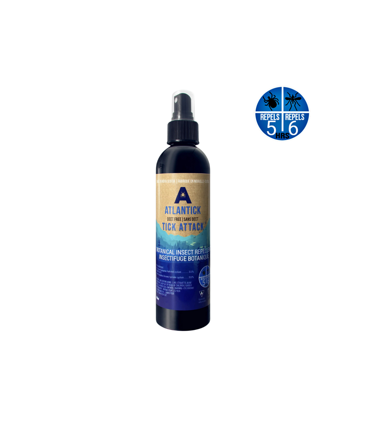 Tick AttackTM 식물 곤충 Repellent 60ml - 천연 야외 스프레이
