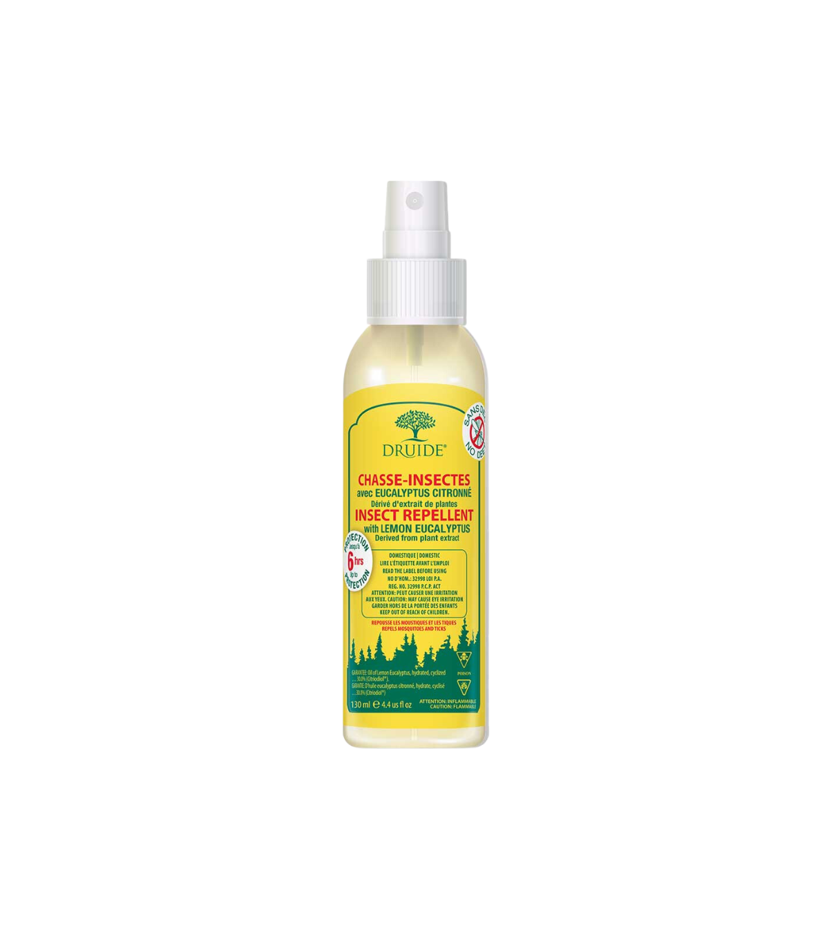 DRUIDE Lemon Eucalyptus Insect Repellent 130 ml - Natural Protection