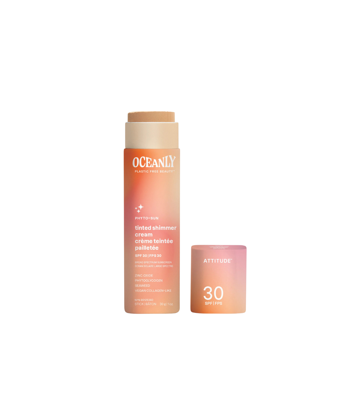 Attitude PHYTO-SUN Crème mousseuse fondu FPS 30 avec oxyde de zinc 30g