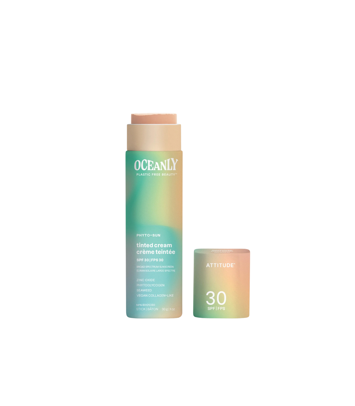Attitude PHYTO-SUN Crème teintée solide FPS 30 avec oxyde de zinc 30 g