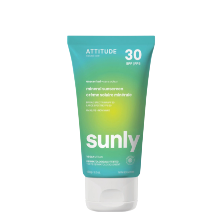 Attitude Sunly Mineral sunscreen SPF 30 Unscented150 g