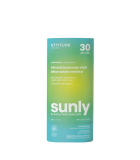 Attitude Sunly Plastic-free mineral sunscreen stick SPF 30 Unscented 60 g