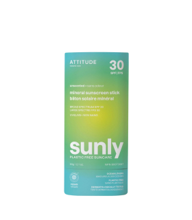 Attitude Sunly 无塑料矿物防晒棒 SPF 30 无香型 60 克