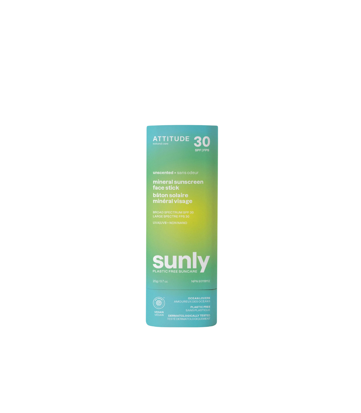애티튜드 선리 미네랄 선스크린 페이스 스틱 SPF 30 20g