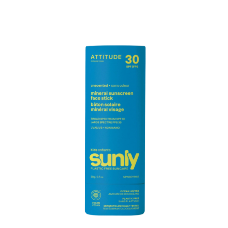 Attitude Sunly Kids 矿物防晒面部棒 SPF 30 20 克