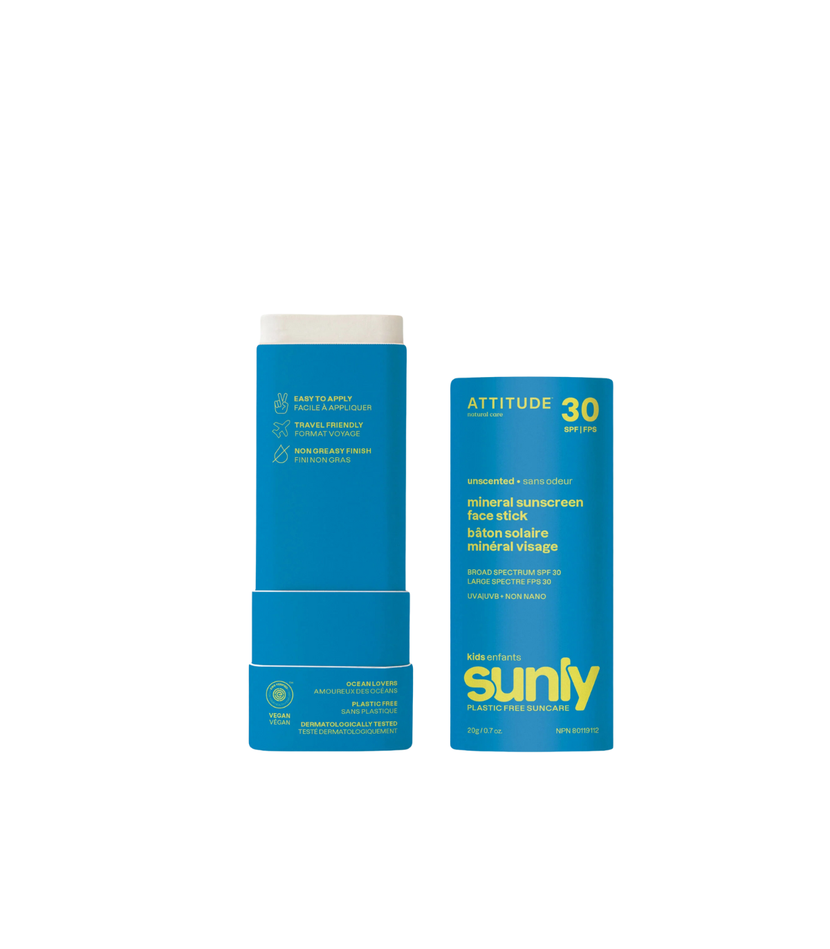 태도 태양 아이 무기물 선 스크린 얼굴 지팡이 SPF 30 20 g