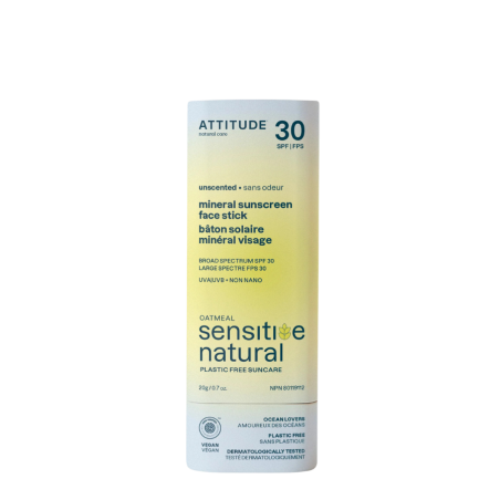 Attitude Mineral sunscreen face stick for sensitive skin 20 g