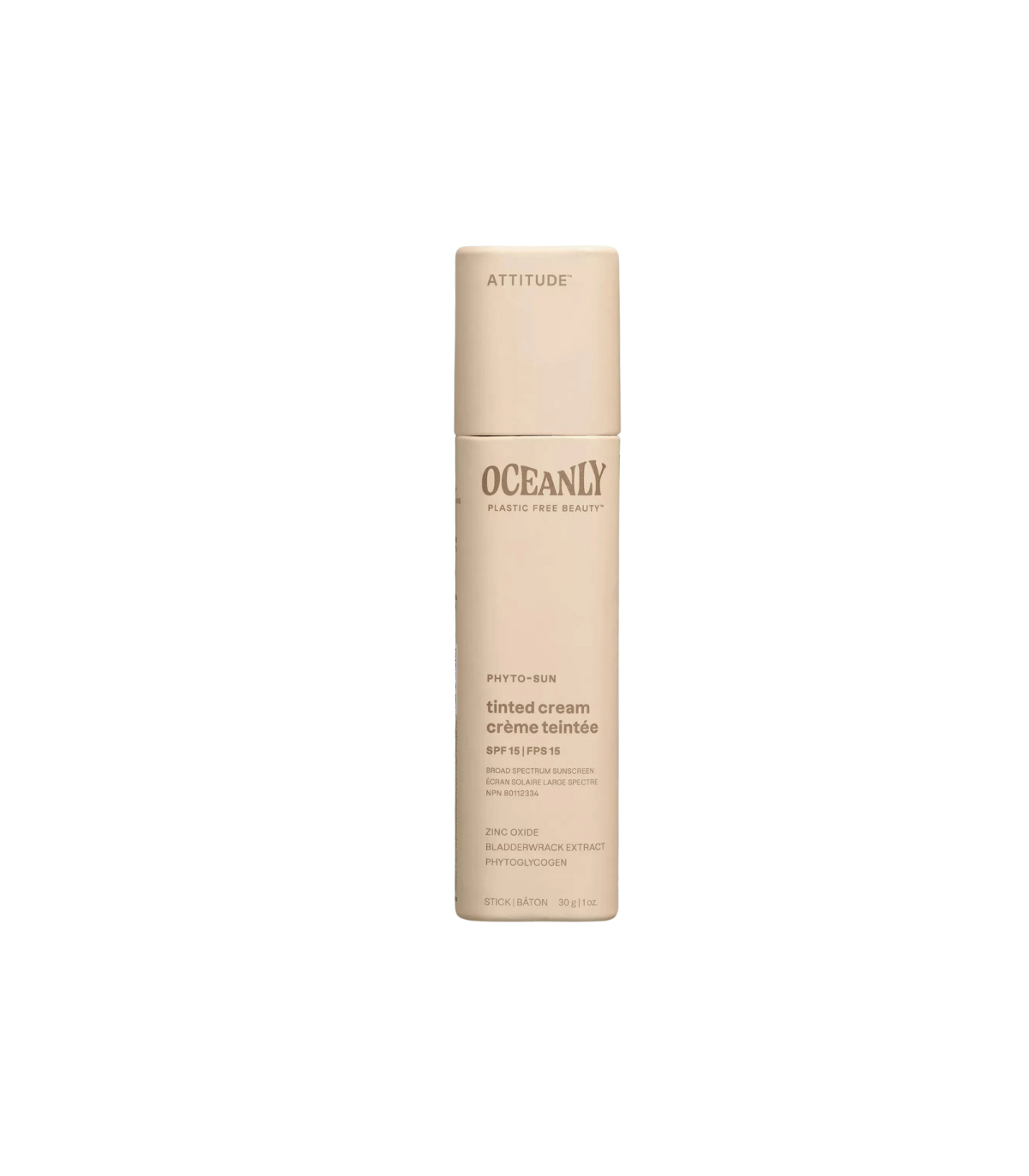 Attitude PHYTO-SUN Solid Tinted Cream SPF 15 with Zinc Oxide 30 g