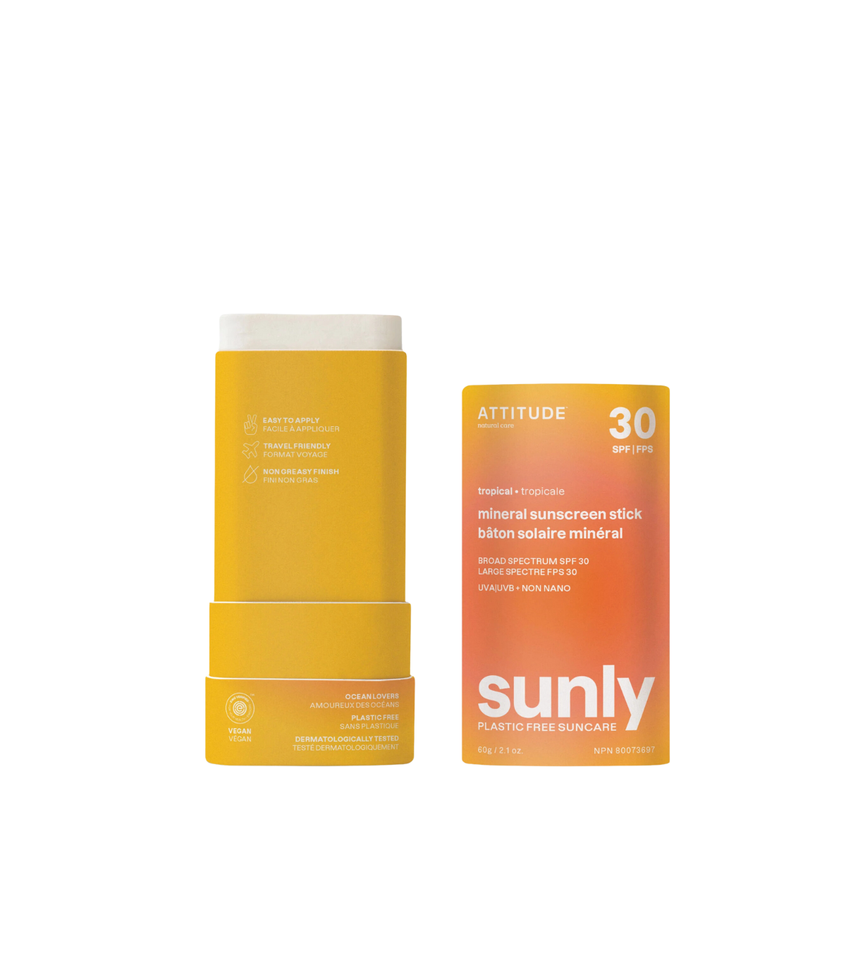 애티튜드 선리 플라스틱 프리 미네랄 선스크린 스틱 SPF 30 트로피컬 60g