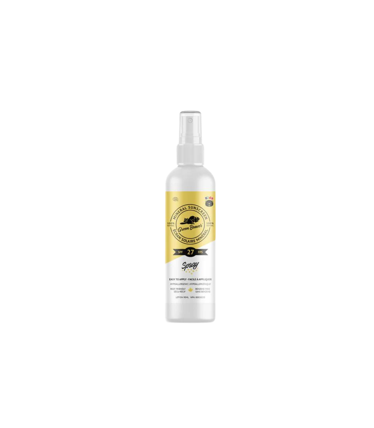 Green Beaver Co. SPF 27 Kids Natural Sunscreen Spray 90 ml